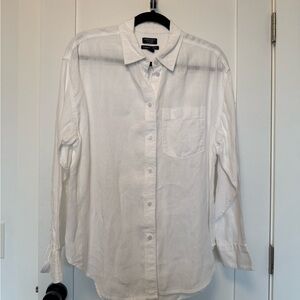 J. Crew White Casual Button Down Shirt
